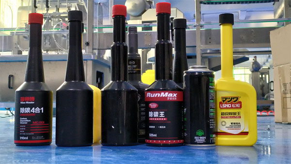 汽車燃油寶液體灌裝機包裝樣品